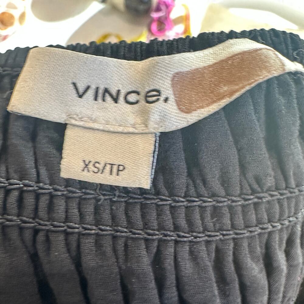 Vince Black Halter Midi Dress XS Sundress Resort Vacation Smocked Designer $445 - Picture 11 of 11